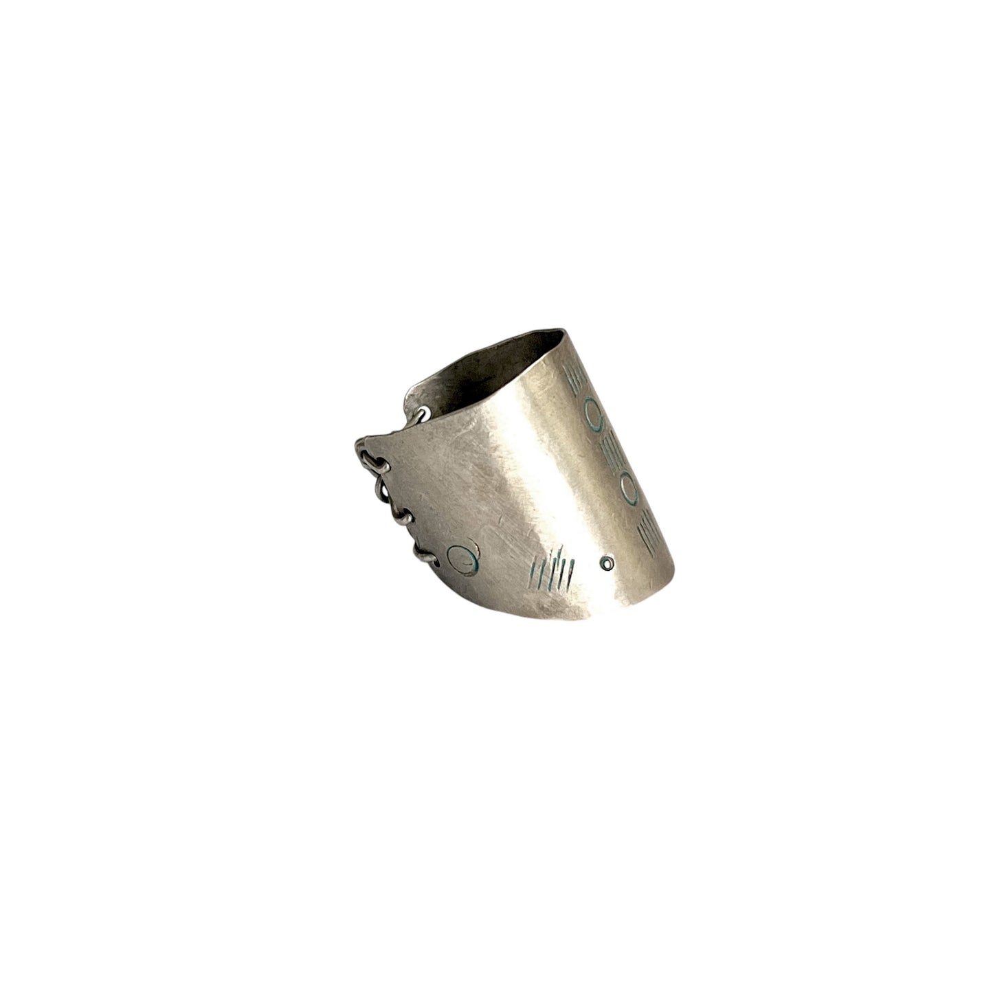 SILVER STAMPED RING