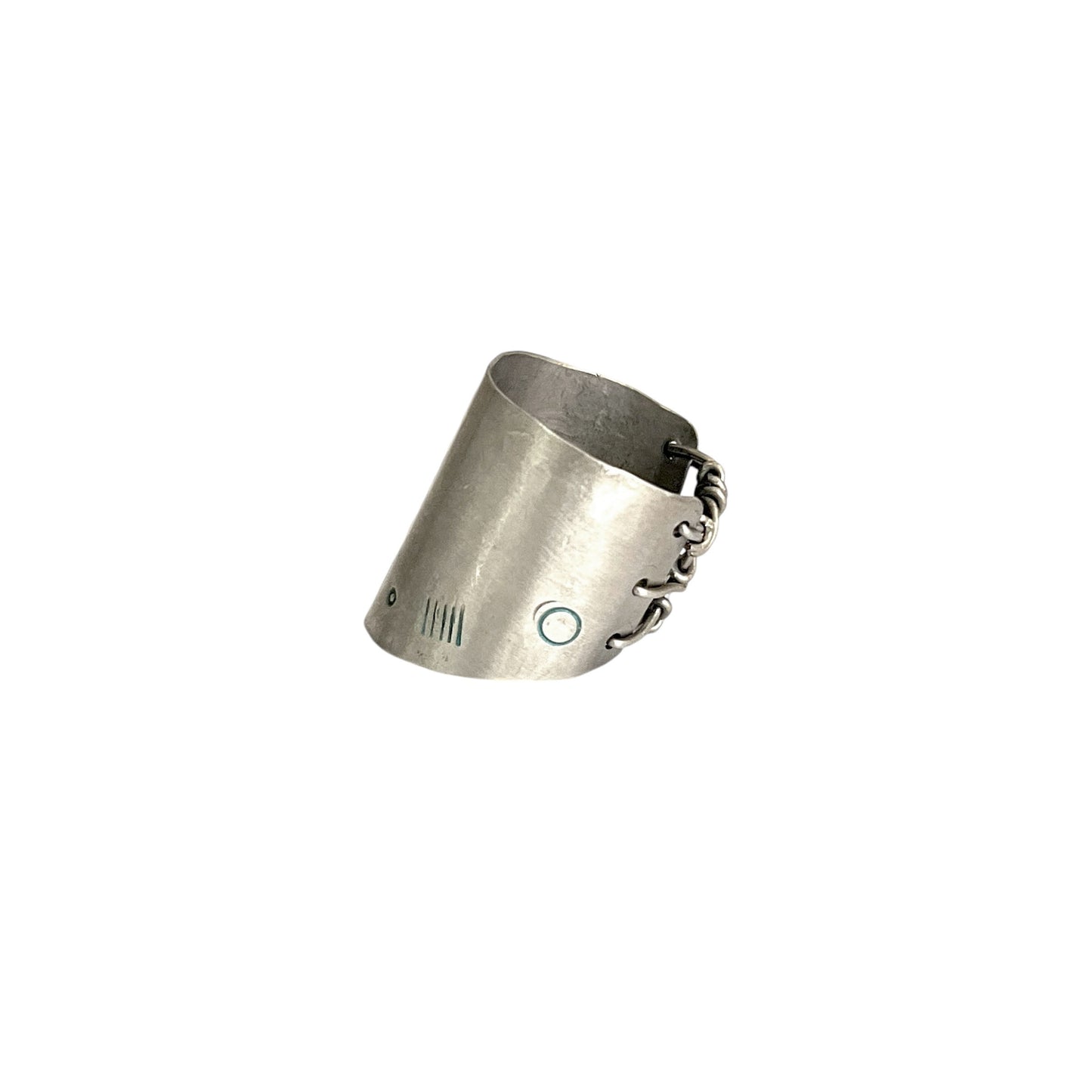 SILVER STAMPED RING