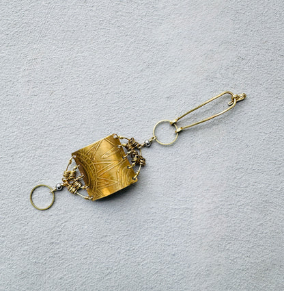 BRASS ETCHED SUN BRACELET