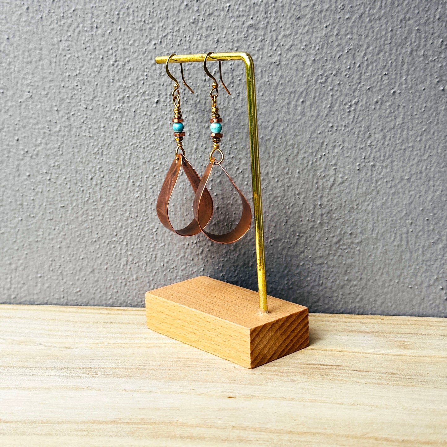 LOOP ETCHED COPPER EARRINGS - sample sale