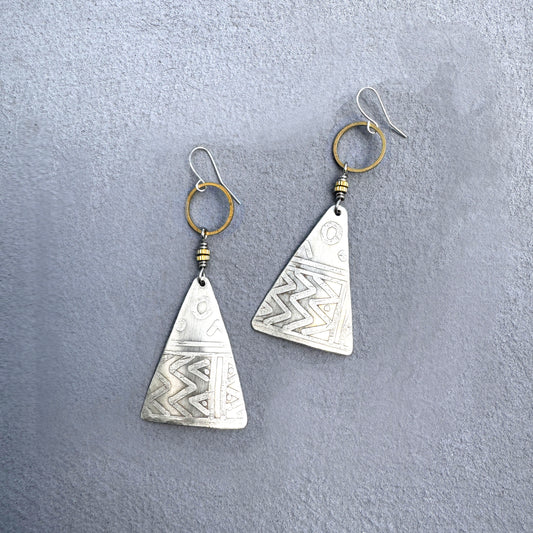 SILVER TRIBAL TRIANGLES