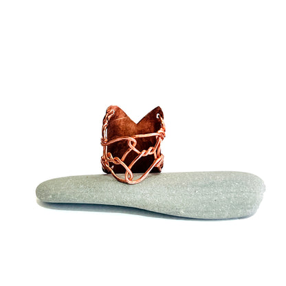 STAMPED COPPER SHIELD RING