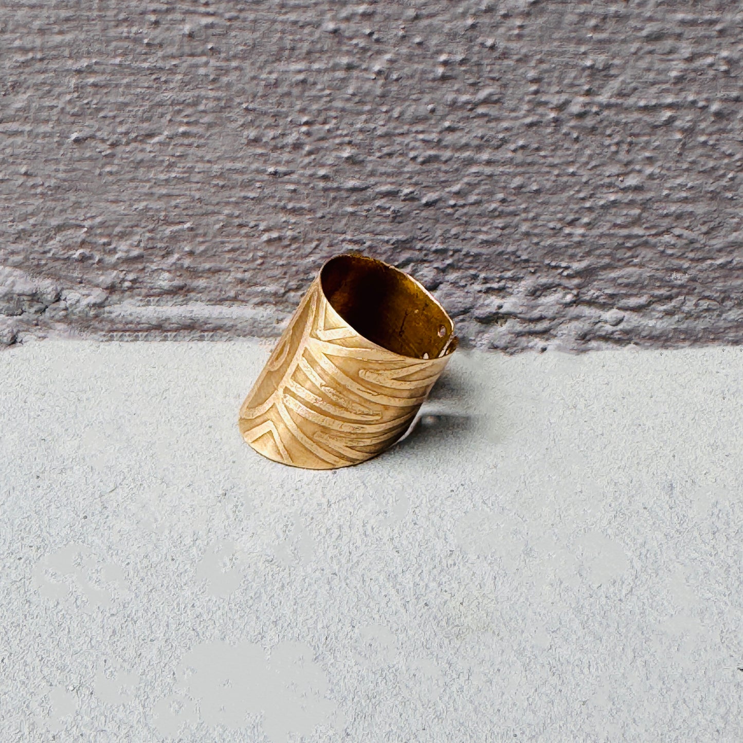 BRASS TRIBAL SUN RING