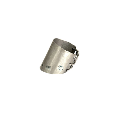 SILVER STAMPED RING